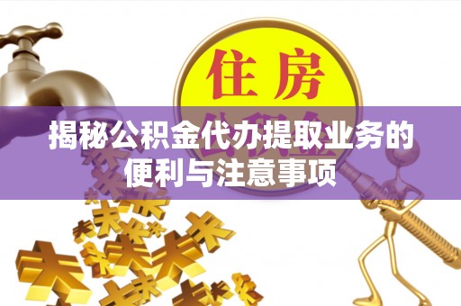 宁洱揭秘公积金代办提取业务的便利与注意事项